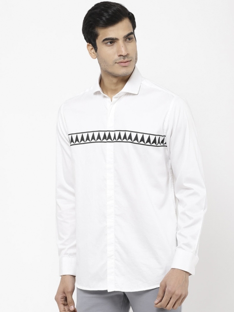 

STROP Men White Casual Shirt