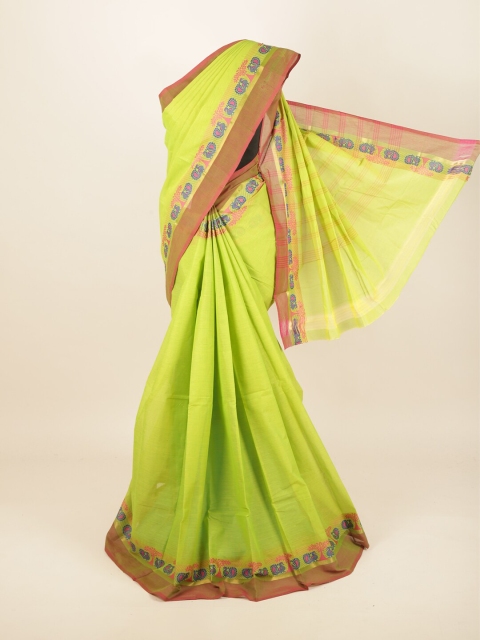 

Pothys Green & Pink Ethnic Motifs Pure Cotton Saree