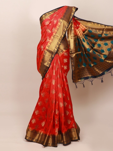 

Pothys Red & Golden Woven Design Zari Art Silk Saree