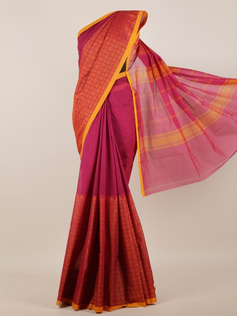 

Pothys Magenta & Orange Pure Cotton Saree
