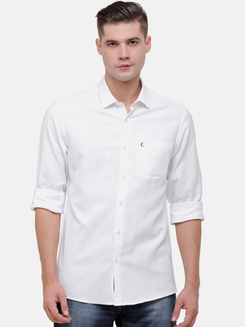 

CAVALLO by Linen Club Men White Casual Shirt