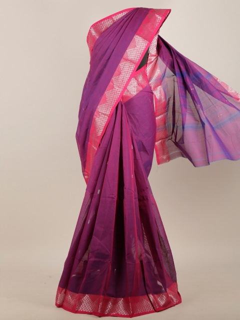 

Pothys Purple & Pink Zari Pure Cotton Saree