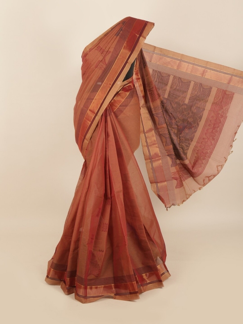

Pothys Maroon Ethnic Motifs Saree