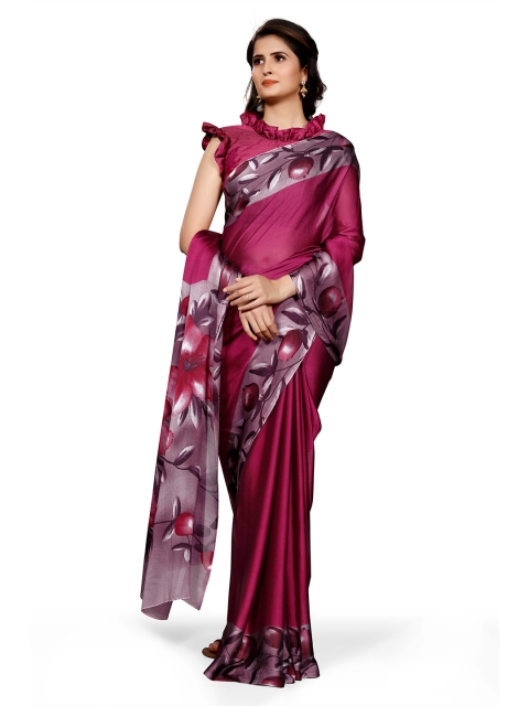 

KALINI Magenta & Grey Bagh Saree