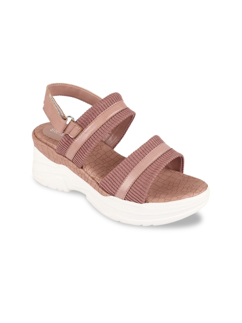 

Stelatoes Pink Wedge Sandals with Buckles
