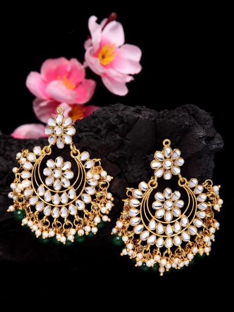 

Shining Diva Green Contemporary Chandbalis Earrings
