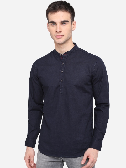 

Greenfibre Men Navy Blue Slim Fit Casual Shirt