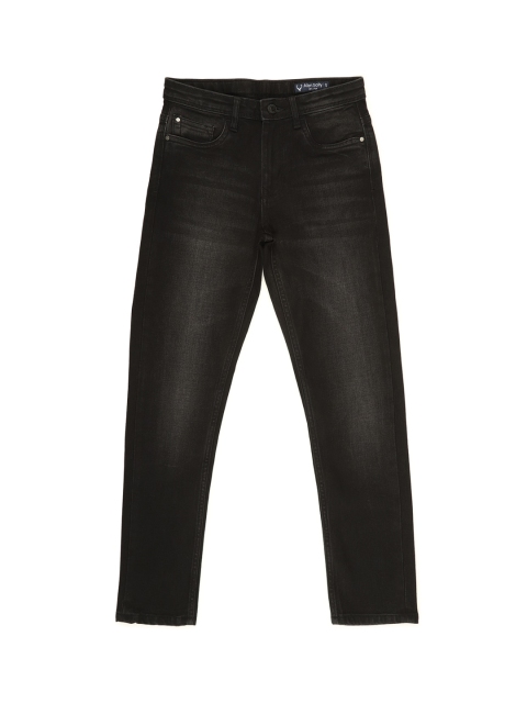 Allen Solly Junior Boys Black Slim Fit Light Fade Cotton Jeans