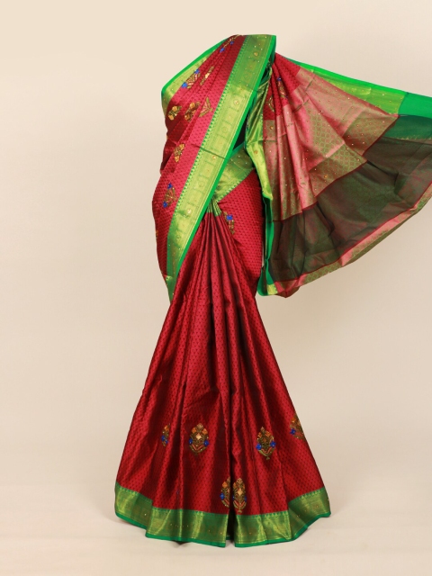 

Pothys Magenta Jute Cotton Saree