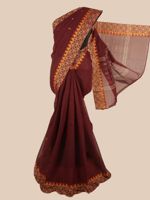 

Pothys Brown & Orange Saree