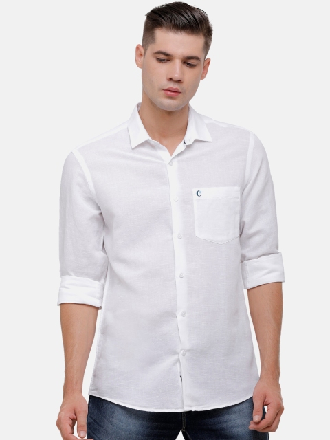 

CAVALLO by Linen Club Men White Casual Shirt