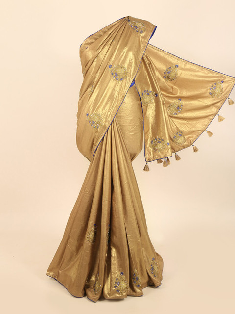 

Pothys Gold-Toned Embellished Saree