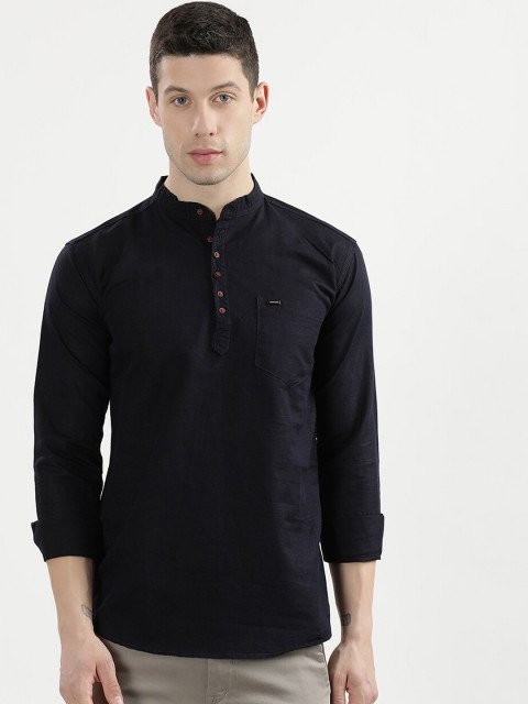 

V2 Value & Variety Men Navy Blue Kurta