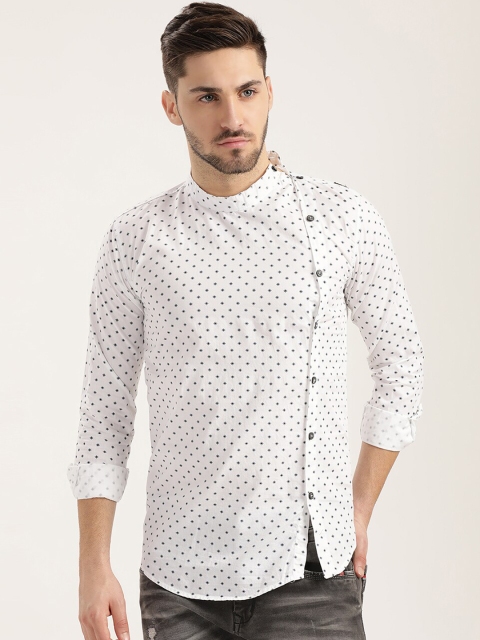 

V2 Value & Variety Men White Geometric Printed Kurta