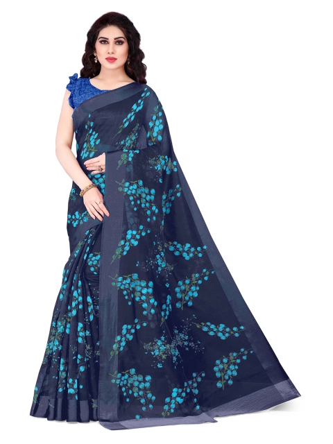 

KALINI Blue & Green Floral Bagh Saree