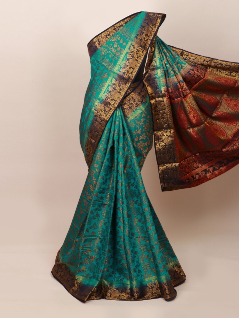 

Pothys Blue & Red Floral Art Silk Saree