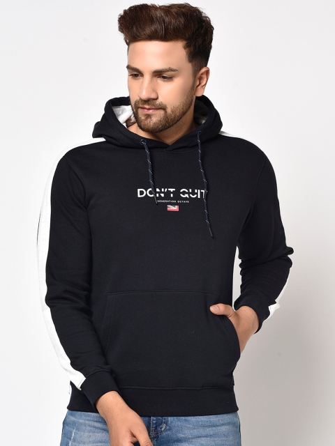 

Octave Men Navy Blue Typography Printed Sweatshirt