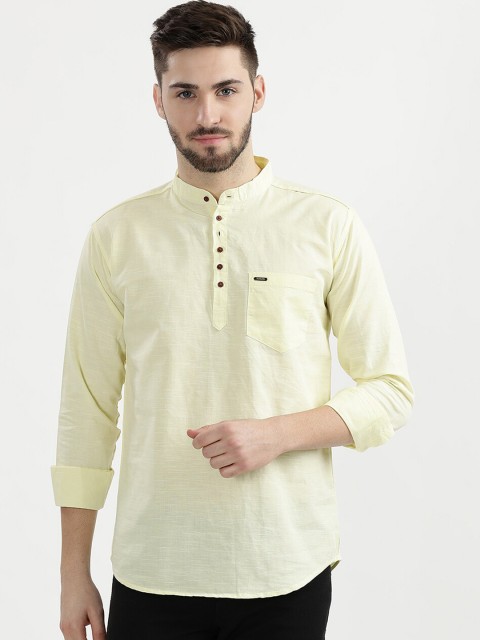 

V2 Value & Variety Men Yellow Kurta