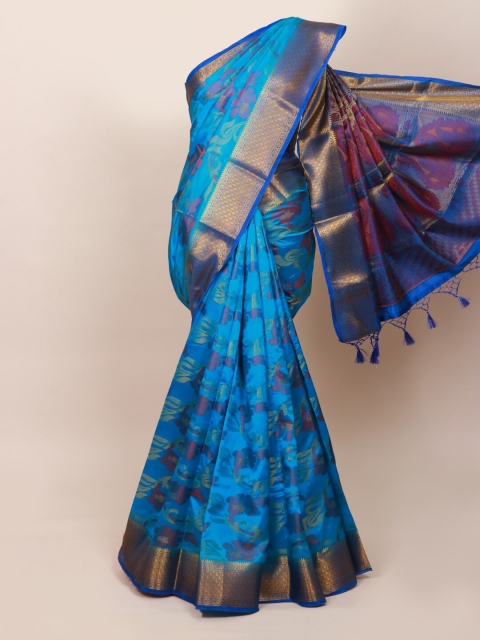 

Pothys Blue Woven Design Zari Art Silk Saree