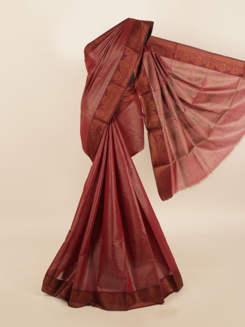 

Pothys Maroon Cotton Blend Saree