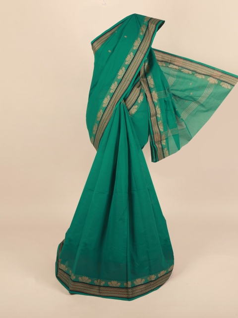 

Pothys Green & Gold-Toned Pure Cotton Saree