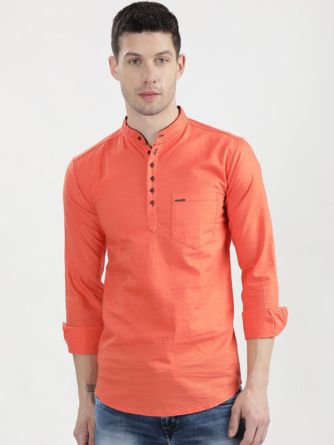 

V2 Value & Variety Men Orange Kurta