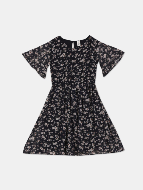 

Cherokee Blue & Grey Floral Dress