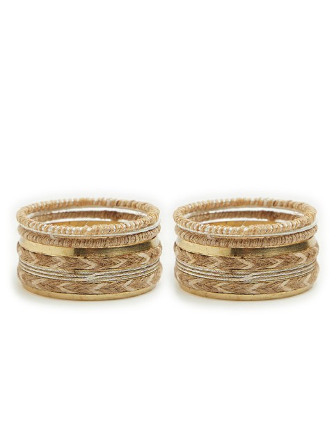 

Fabindia Women Set Of 28 Gold-Toned & Silver-Toned Bangles