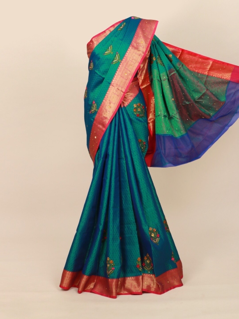 

Pothys Green & Pink Ethnic Motifs Jute Cotton Saree