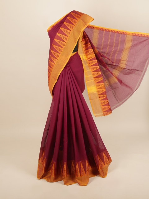 

Pothys Magenta & Gold-Coloured Saree