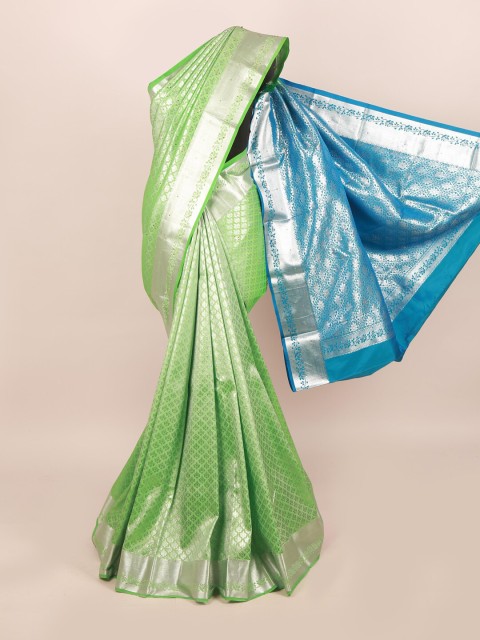 

Pothys Green & Blue Woven Design Silk Blend Saree