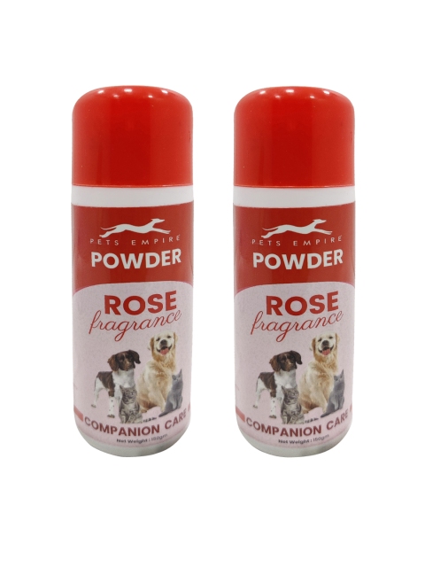 

PETS EMPIRE Pack Of 2 Rose Fragrance Pet Powder 150 g, Orange