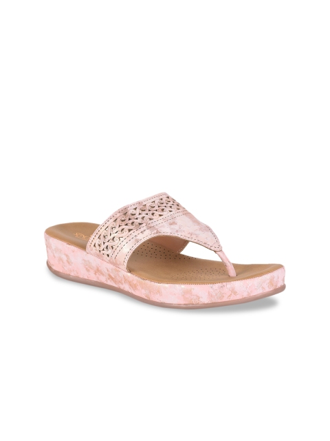 

Liberty Pink Embellished Comfort Sandals with Laser Cuts