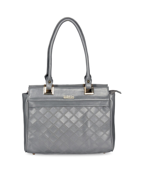 

ESBEDA Grey Textured PU Structured Shoulder Bag with Quilted