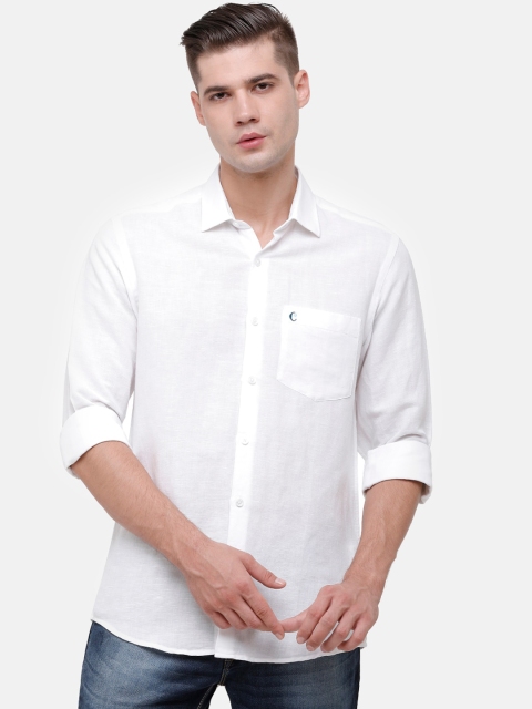 

CAVALLO by Linen Club Men White Casual Shirt