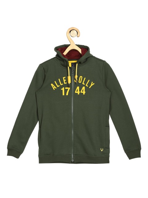 

Allen Solly Junior Boys Olive Green Printed Sweatshirt