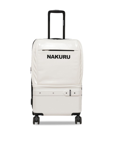 

NAKURU Adult White Hard-Sided Medium Trolley Suitcases