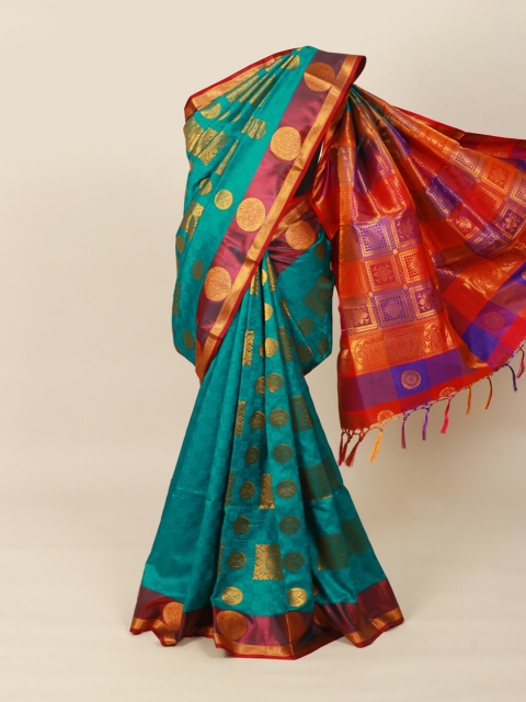 

Pothys Green & Brown Art Silk Saree