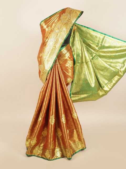 

Pothys Maroon & Green Ethnic Motifs Art Silk Saree