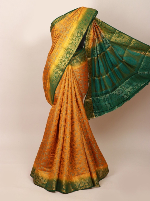 

Pothys Mustard & Green Woven Design Zari Art Silk Saree