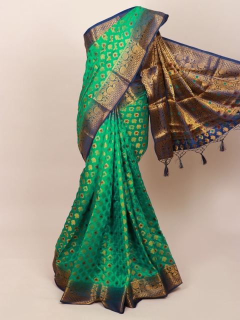 

Pothys Green & Blue Woven Design Zari Art Silk Saree