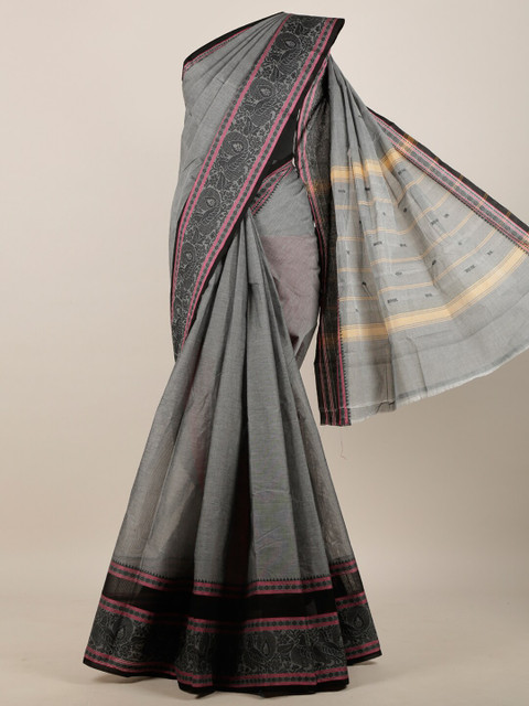 

Pothys Grey & Black Pure Cotton Saree
