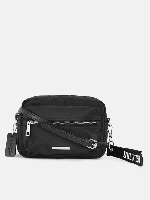 

Forever Glam by Pantaloons Black Leather Sling Bag