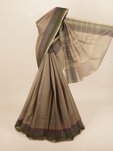 

Pothys Beige & Black Pure Cotton Saree