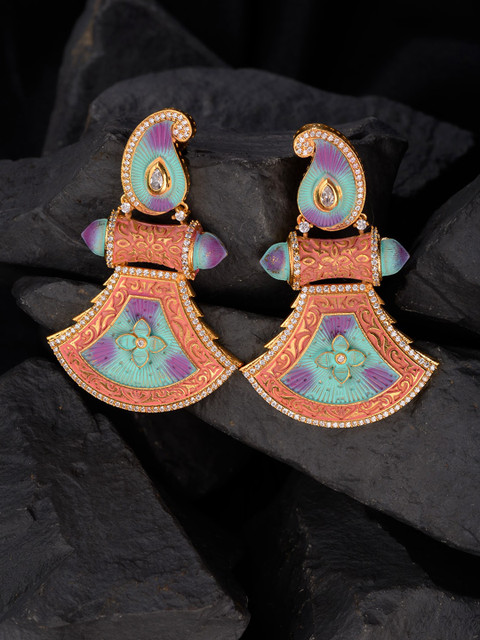 

Saraf RS Jewellery Multicoloured Contemporary Drop Earrings, Multi