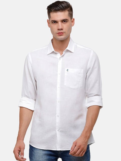 

CAVALLO by Linen Club Men White Casual Shirt
