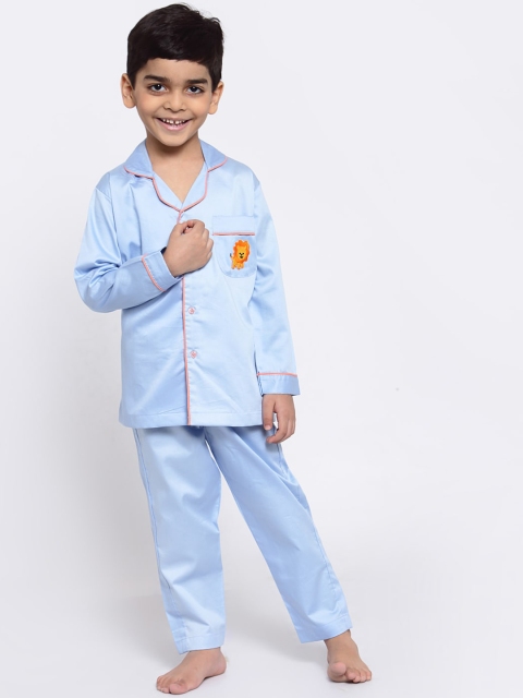 

MAXENCE Boys Blue & Orange Night suit