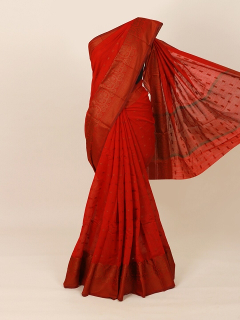 

Pothys Maroon Woven Design Cotton Blend Saree