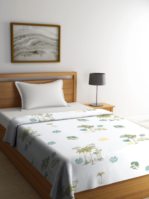 

Gulaab Jaipur Green & White Hand Block Printed AC Room 350 GSM Single Bed Dohar