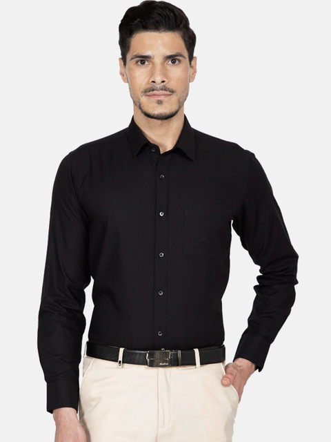 

Oxemberg Men Black Slim Fit Casual Shirt